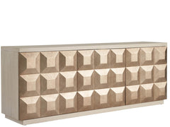 Dolce White Oak/Antique Silver Credenza - Ornate Home