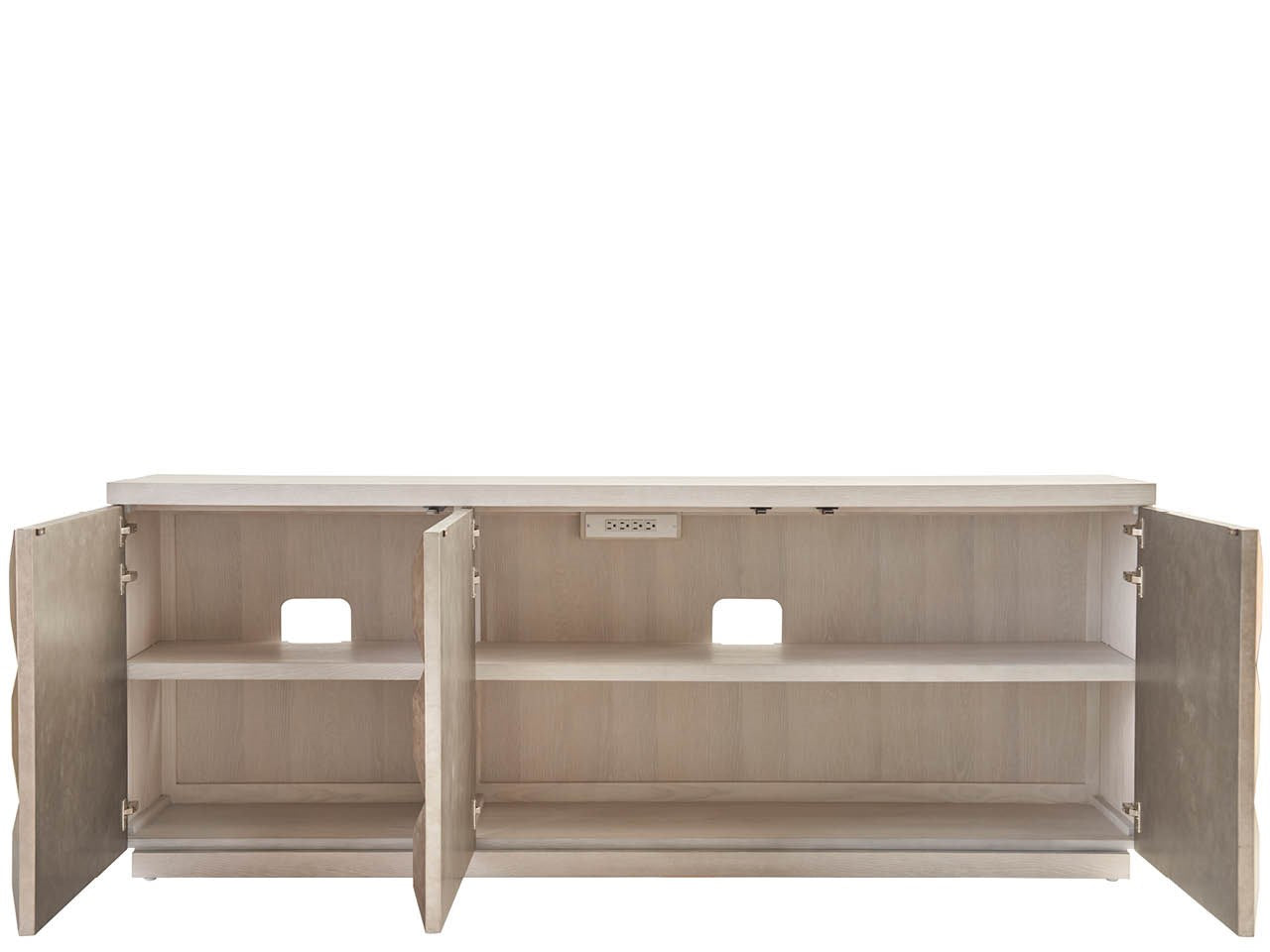 Dolce White Oak/Antique Silver Credenza - Ornate Home