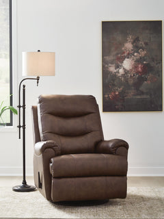 Dolinger Espresso Swivel Glider Recliner - Ornate Home