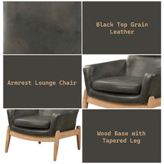 Dolphin Black Accent Chair - Ornate Home