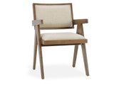 Dolton Beige/Natural Dining Arm Chair - Ornate Home