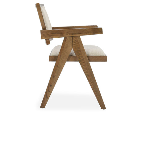 Dolton Beige/Natural Dining Arm Chair - Ornate Home