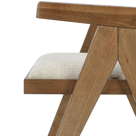 Dolton Beige/Natural Dining Arm Chair - Ornate Home