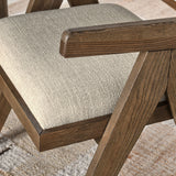 Dolton Beige/Natural Dining Arm Chair - Ornate Home