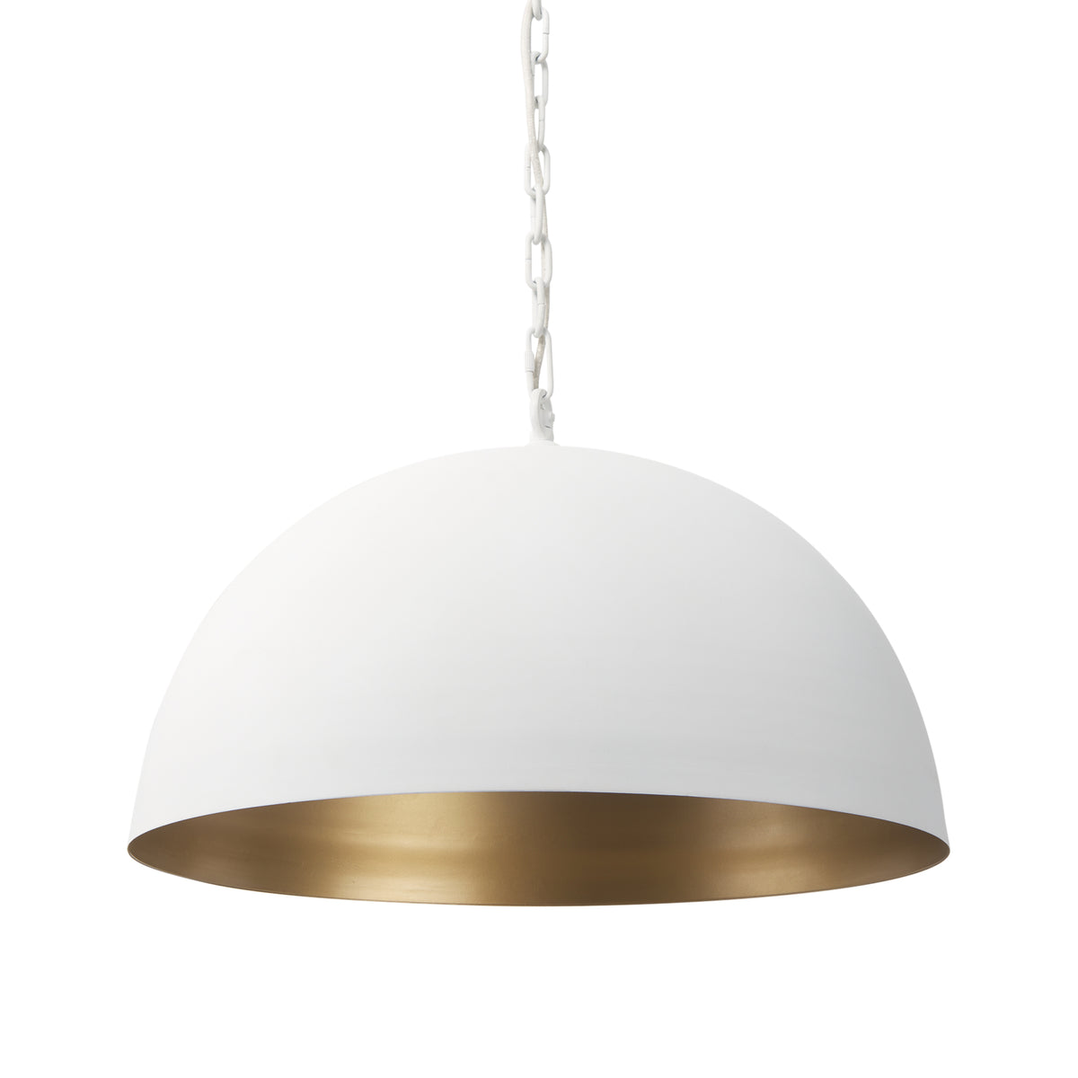 Doma White 24" Round Dome Pendant Light - Ornate Home
