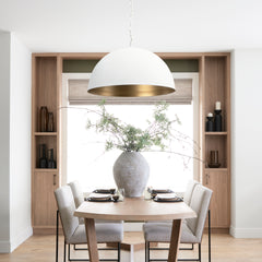 Doma White 36" Round Dome Pendant Light - Ornate Home
