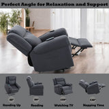 Domana Dark Blue Power Recliner - Ornate Home