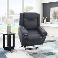 Domana Dark Blue Power Recliner - Ornate Home