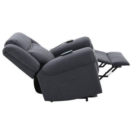 Domana Dark Blue Power Recliner - Ornate Home