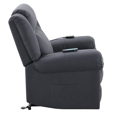 Domana Dark Blue Power Recliner - Ornate Home