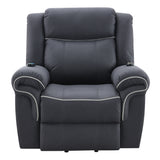 Domana Dark Blue Power Recliner - Ornate Home