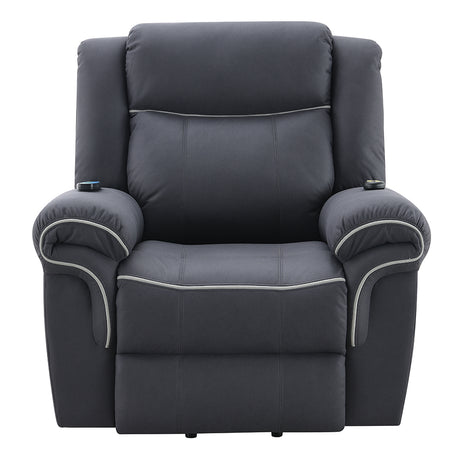 Domana Dark Blue Power Recliner - Ornate Home