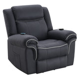 Domana Dark Blue Power Recliner - Ornate Home