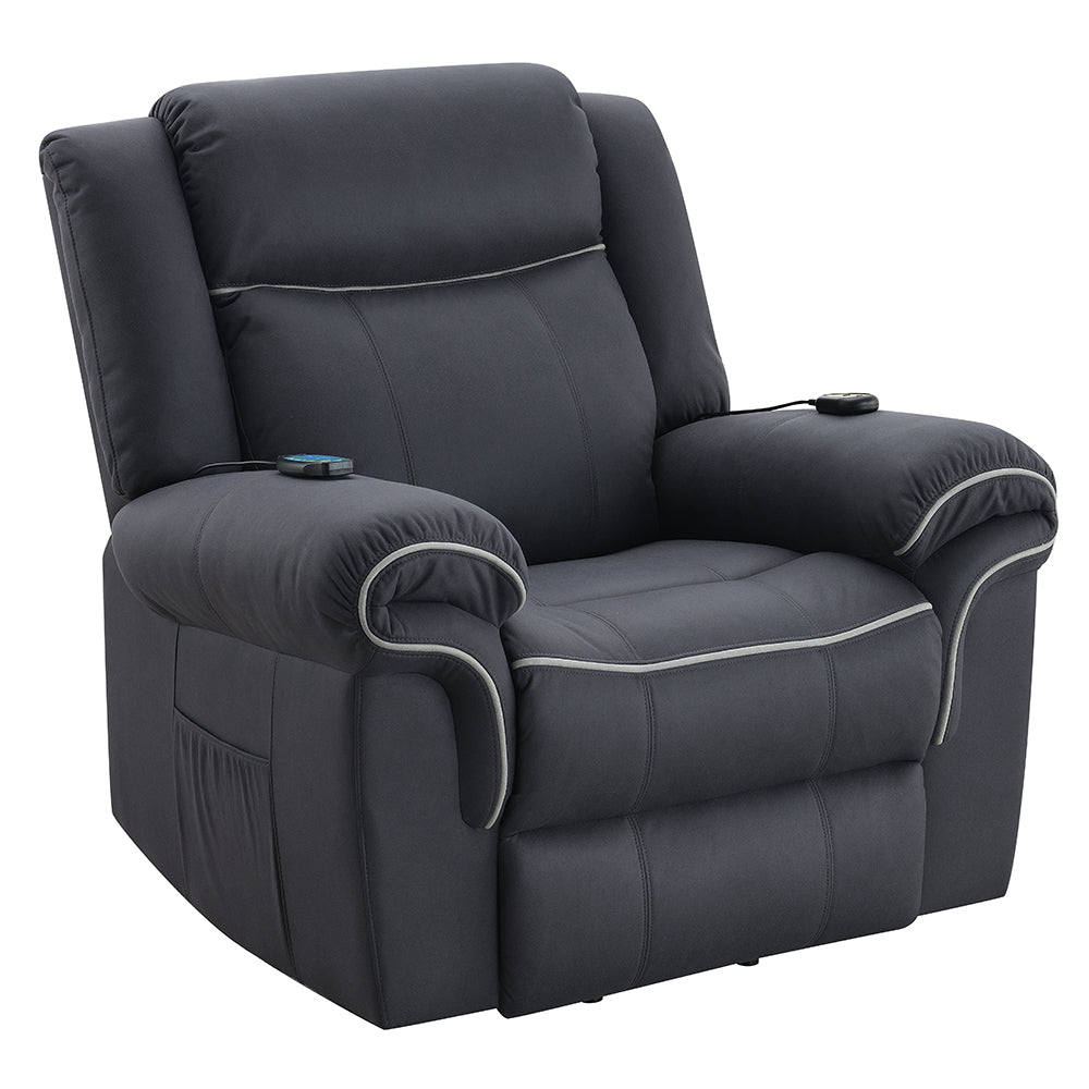 Domana Dark Blue Power Recliner - Ornate Home