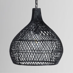 Dome Black 16" Ceiling Light