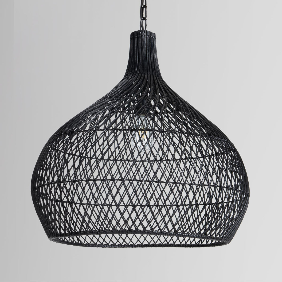 Dome Black 24" Ceiling Light