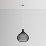 Dome Black 24" Ceiling Light