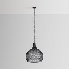 Dome Black 24" Ceiling Light