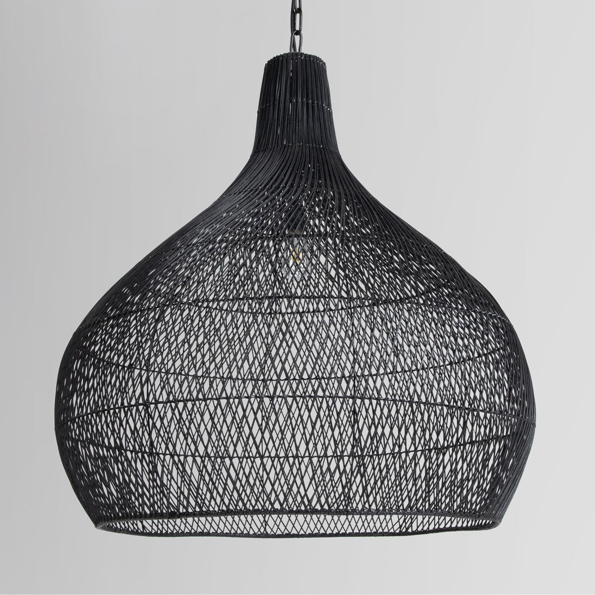 Dome Black 40" Ceiling Light