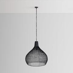 Dome Black 40" Ceiling Light