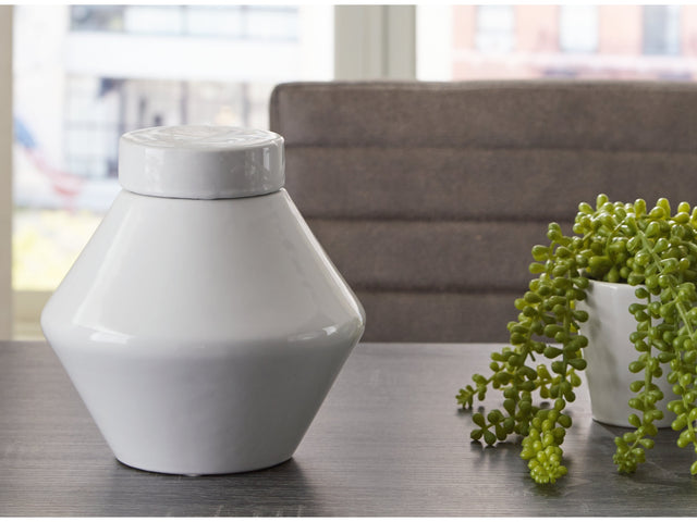 Domina White Jar (Set of 2) - Ornate Home