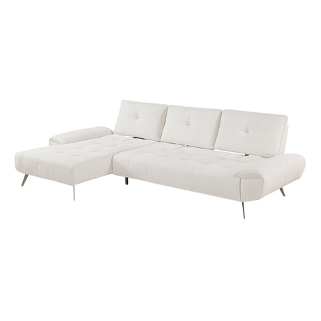 Dominic Beige 2-Piece Sectional with Left Chaise and Dual-position Backs - Ornate Home