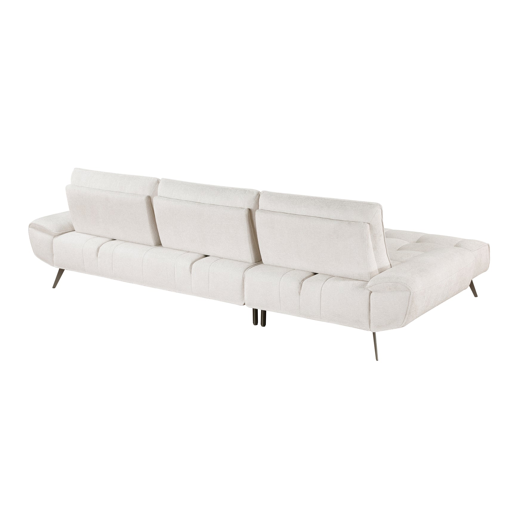 Dominic Beige 2-Piece Sectional with Left Chaise and Dual-position Backs - Ornate Home