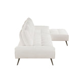 Dominic Beige 2-Piece Sectional with Right Chaise and Dual-position Backs - Ornate Home