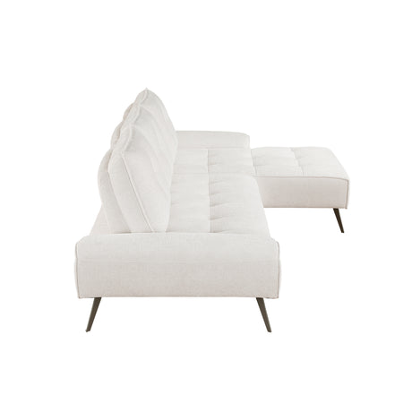 Dominic Beige 2-Piece Sectional with Right Chaise and Dual-position Backs - Ornate Home