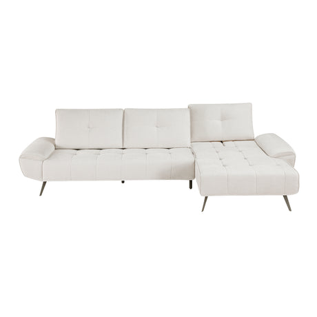 Dominic Beige 2-Piece Sectional with Right Chaise and Dual-position Backs - Ornate Home