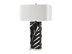 Dominic Black/Blue Table Lamp (Set of 2) - Ornate Home