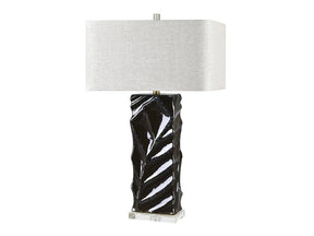 Dominic Black/Blue Table Lamp (Set of 2) - Ornate Home