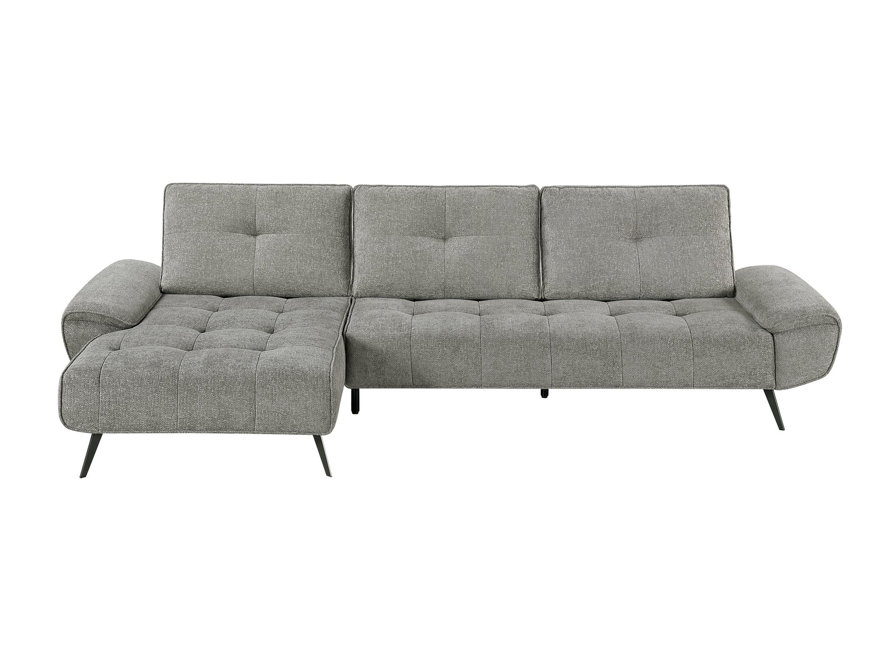Dominic Dove Gray 2-Piece Sectional with Left Chaise and Dual-position Backs - Ornate Home