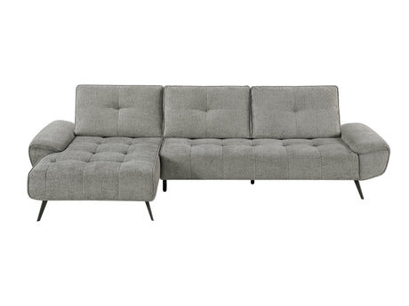 Dominic Dove Gray 2-Piece Sectional with Left Chaise and Dual-position Backs - Ornate Home