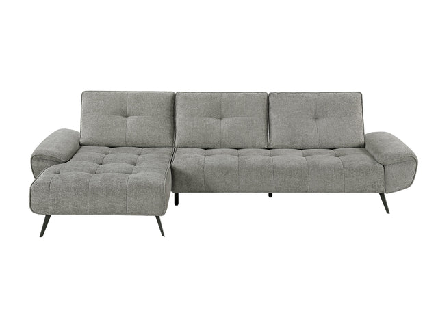 Dominic Dove Gray 2-Piece Sectional with Left Chaise and Dual-position Backs - Ornate Home