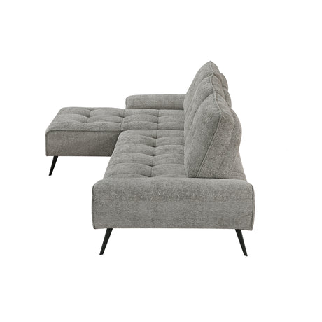 Dominic Dove Gray 2-Piece Sectional with Left Chaise and Dual-position Backs - Ornate Home