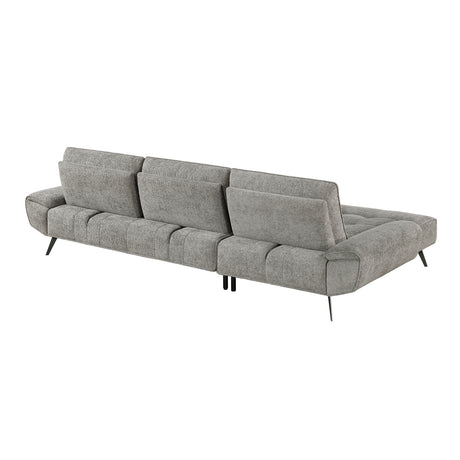 Dominic Dove Gray 2-Piece Sectional with Left Chaise and Dual-position Backs - Ornate Home