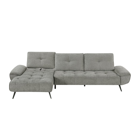 Dominic Dove Gray 2-Piece Sectional with Left Chaise and Dual-position Backs - Ornate Home