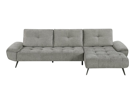 Dominic Dove Gray 2-Piece Sectional with Right Chaise and Dual-position Backs - Ornate Home