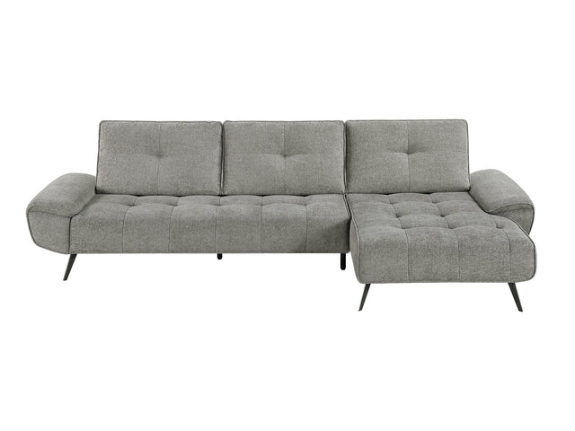 Dominic Dove Gray 2-Piece Sectional with Right Chaise and Dual-position Backs - Ornate Home