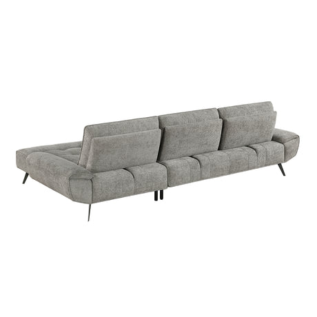 Dominic Dove Gray 2-Piece Sectional with Right Chaise and Dual-position Backs - Ornate Home