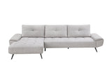 Dominic Light Gray 2-Piece Sectional with Left Chaise and Dual-position Backs - Ornate Home
