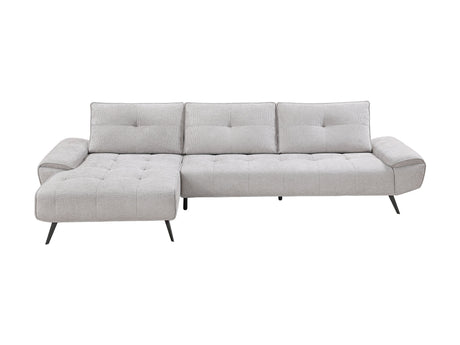 Dominic Light Gray 2-Piece Sectional with Left Chaise and Dual-position Backs - Ornate Home