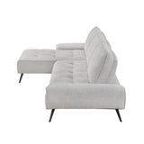 Dominic Light Gray 2-Piece Sectional with Left Chaise and Dual-position Backs - Ornate Home
