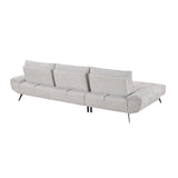 Dominic Light Gray 2-Piece Sectional with Left Chaise and Dual-position Backs - Ornate Home