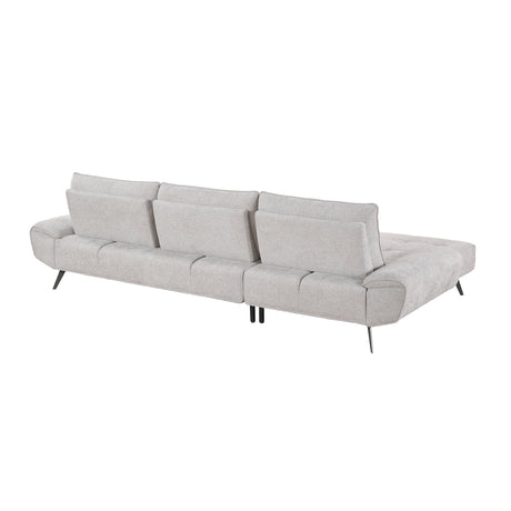 Dominic Light Gray 2-Piece Sectional with Left Chaise and Dual-position Backs - Ornate Home