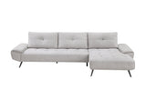 Dominic Light Gray 2-Piece Sectional with Right Chaise and Dual-position Backs - Ornate Home