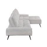Dominic Light Gray 2-Piece Sectional with Right Chaise and Dual-position Backs - Ornate Home