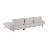 Dominic Light Gray 2-Piece Sectional with Right Chaise and Dual-position Backs - Ornate Home