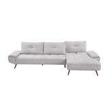 Dominic Light Gray 2-Piece Sectional with Right Chaise and Dual-position Backs - Ornate Home